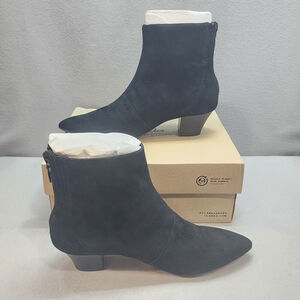 Clarks Teresa Boot Women's Black Leather Ankle Back Zip Size 7 - NIB